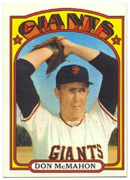 1972 Topps Baseball Cards      509     Don McMahon